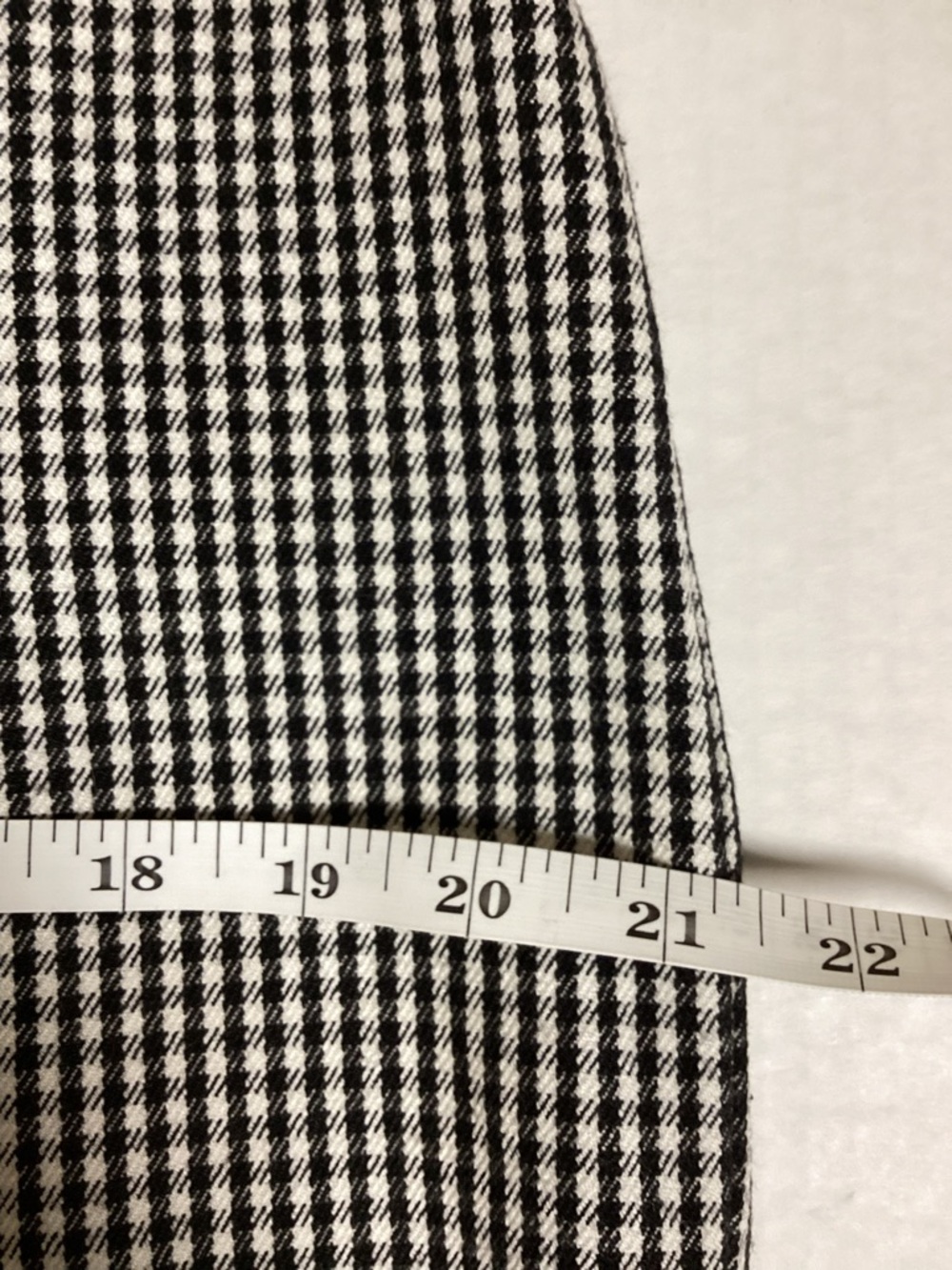 Zara Black and White Gingham Midi Skirt with Asymmetric Button Placket Euro XL - Picture 5 of 10